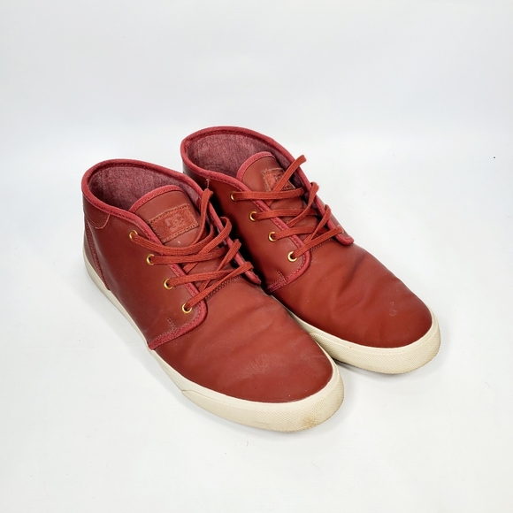 DC Men's Size 12 Studio Middle Shoe Red - Picture 1 of 3